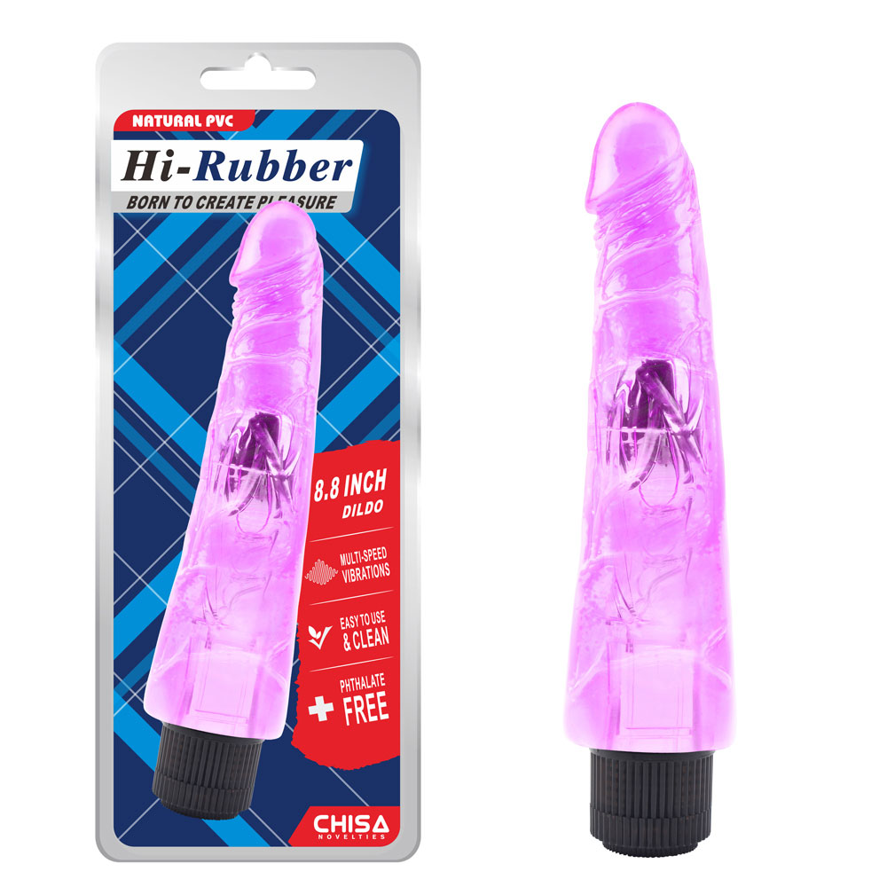 Dildo Vibrant 8,8 Pouces-Violet