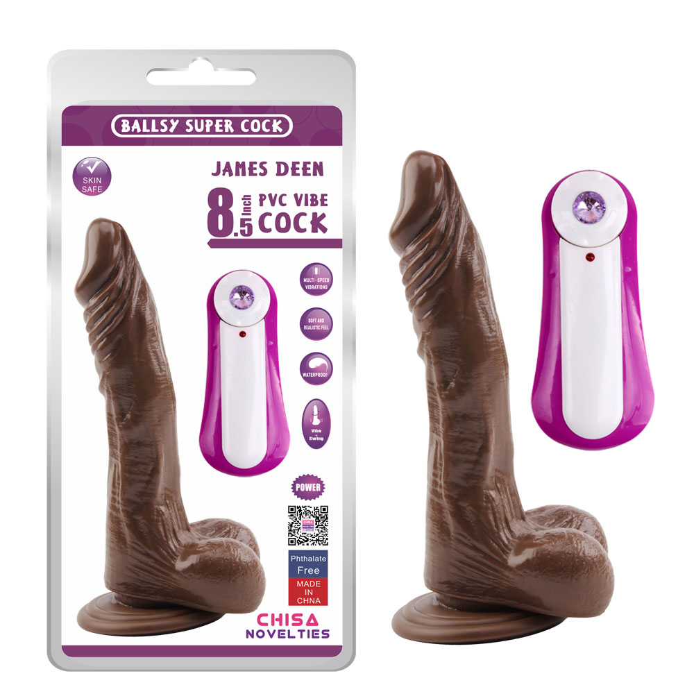 JAMES DEEN 8.5 Dildo Vibrant-Marron