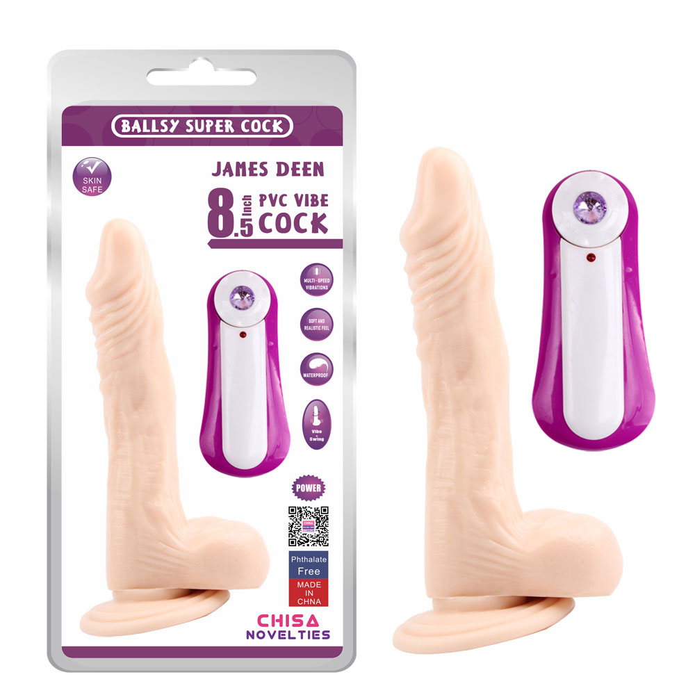 JAMES DEEN 8.5 Dildo-Flesh Vibrant